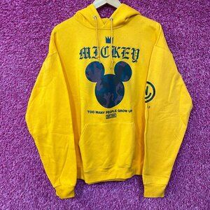 Mickey Mouse logo Too Many People Grow Up Hoodie size Large